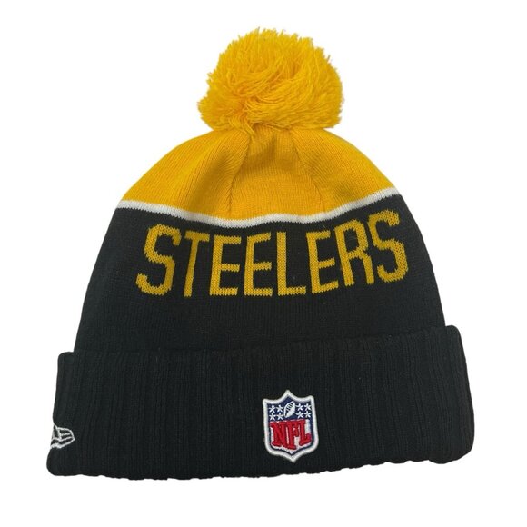 Pittsburgh Steelers New Era Knit Beanie Ski Cap Hat Pom Pom Logo Football NFL - Picture 2 of 3